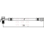 Apec Brake Hydraulic Hose Line Rear Right fits Ford Galaxy II 2006-2015