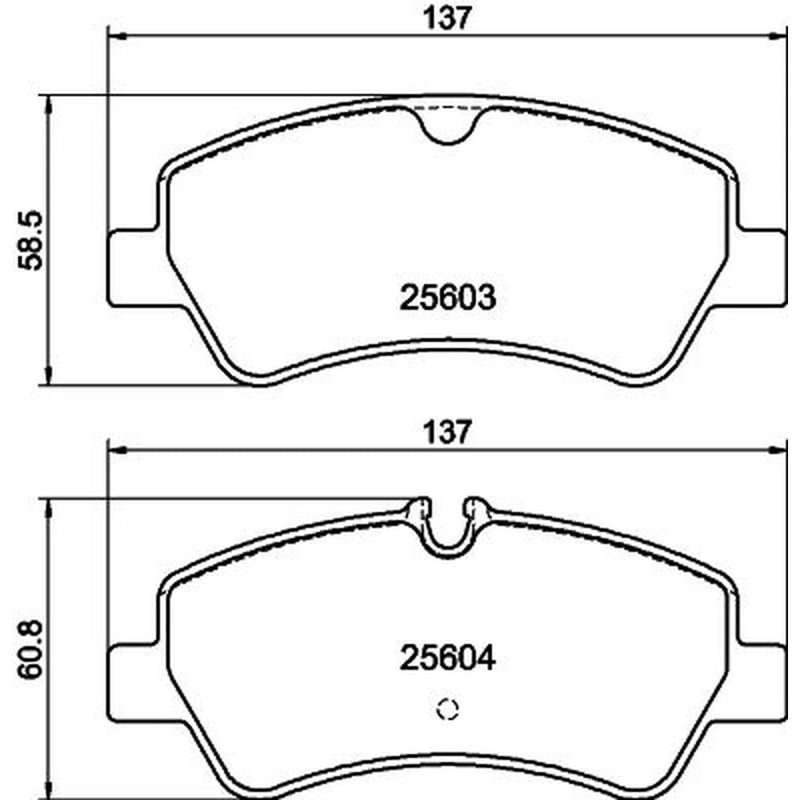 DON Rear Brake Pad Set fits Ford Tourneo Custom V362 Bus 2012-2023 1.0 2.0 2.2