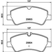 Mintex Rear Brake Pad Set fits Ford Transit V363 2013-2025 2.0 2.2