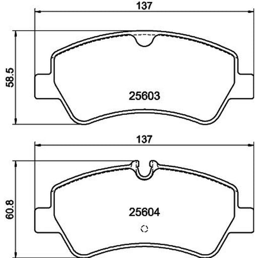 Mintex Rear Brake Pad Set fits Ford Transit V363 2013-2025 2.0 2.2