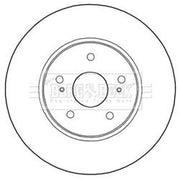 Borg & Beck Front Brake Vented Discs & Pads fits Suzuki Kizashi 2010 on 2.4