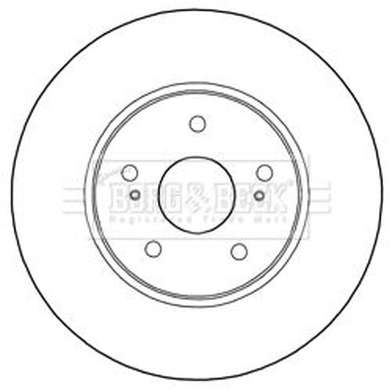 Borg & Beck Front Brake Vented Discs & Pads fits Suzuki Kizashi 2010 on 2.4