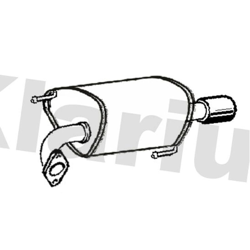 Klarius Box With Tail Pipe Right Rear fits Subaru Legacy IV 2003-2009