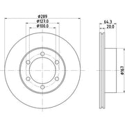 Mintex Front Brake Discs & Pads fits Toyota 4 Runner I 1984-1989 2.4