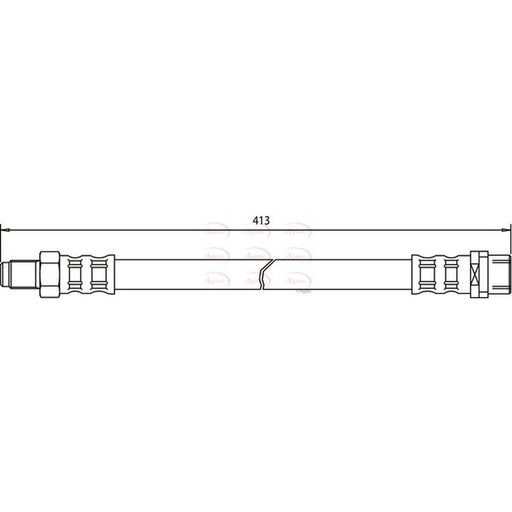 Apec Brake Hydraulic Hose Line Front fits Mercedes-Benz C-Class 1993-2014