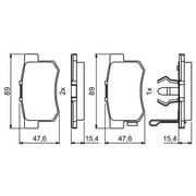 Bosch Front & Rear Pads fits Honda Cr-V 2001-2007 2.0 2.2