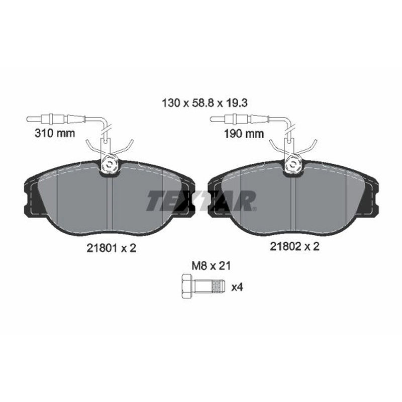 Textar Front Brake Pad Set 2180101