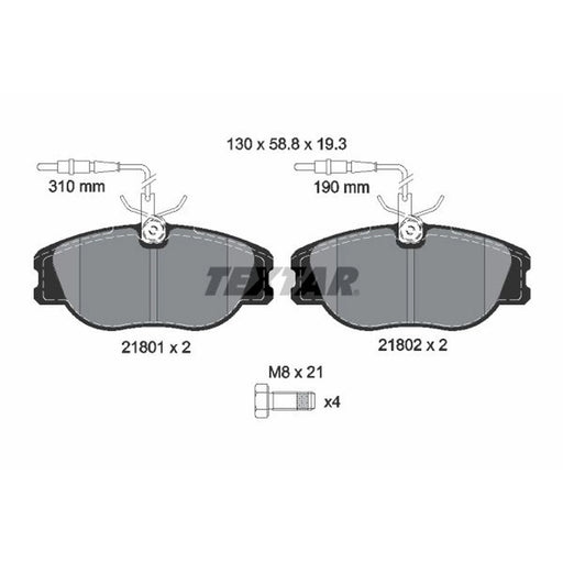 Textar Front Brake Pad Set 2180101