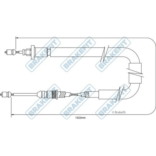 Apec Handbrake Cable Left Rear fits Renault Clio III 2005-2014 1.2 1.4 1.5 1.6