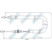 Apec Handbrake Cable Left Rear BBC3364