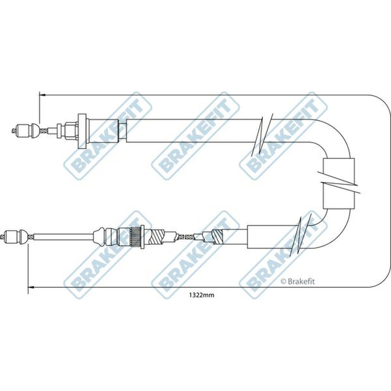 Apec Handbrake Cable Left Rear fits Renault Clio III 2005-2014 1.2 1.4 1.5 1.6