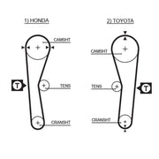 Gates Timing Belt Kit with Rollers fits Toyota Carina V 1987-1992 1.6