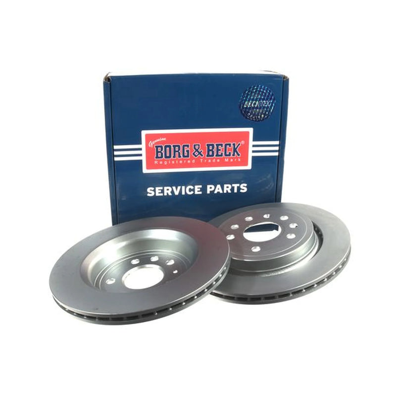 Borg & Beck Rear Brake Vented Discs & Pads fits Saab 9-3 2002-2015 1.8 2.0 2.2