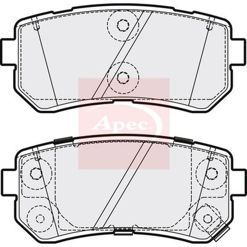 Apec Front & Rear Pads fits Hyundai Kona 2017-2023 1.0 1.6