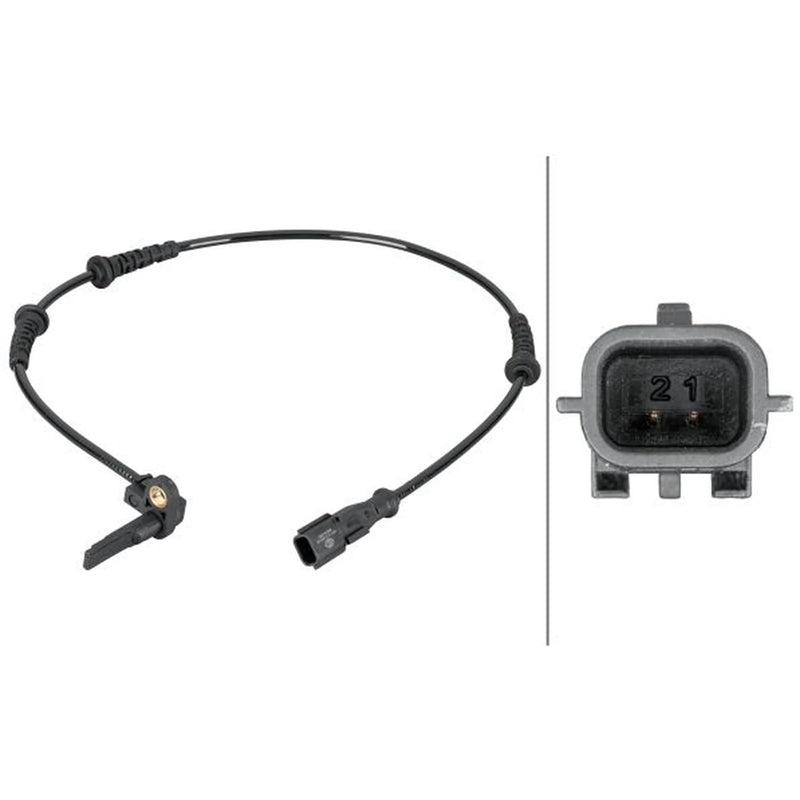 Hella ABS Wheel Speed Sensor Front fits Dacia Duster 2010-2019