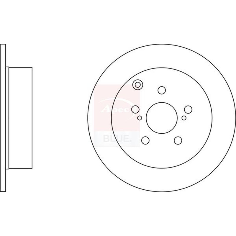 Apec Front Vented & Rear Vented Brake Discs & Pads fits Toyota Opa 2000-2003 1.8