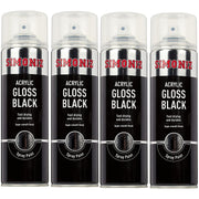4x Simoniz Large Gloss Black Acrylic Aerosol Auto Car Spray Paint 500ml SIMP15D Simoniz - Dynamic Drive