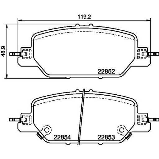 Mintex Rear Brake Pad Set fits Honda Cr-V V 2016-2023 1.5 2.0