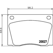 Mintex Front Brake Pad Set fits Aston Martin Lagonda 1976-1997 5.3