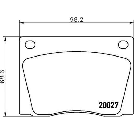 Mintex Front Brake Pad Set fits Aston Martin Lagonda 1976-1997 5.3