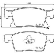 Brembo 4 x Front Brake Pad Set fits Chevrolet Cruze 2010 on 1.4