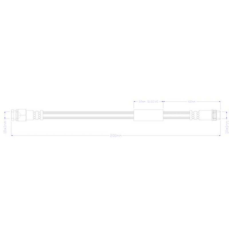 Juratek Brake Hydraulic Hose Line Rear fits Citroën C4 Grand Picasso II