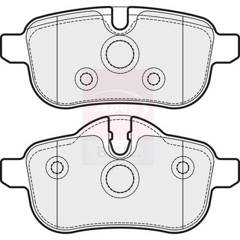 Apec Rear Brake Pad Set fits BMW Z4 Roadster 2009-2016