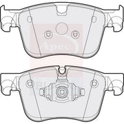 Apec Black Front Brake Pad Set fits Citroën Berlingo 2018-2019 1.2 1.5