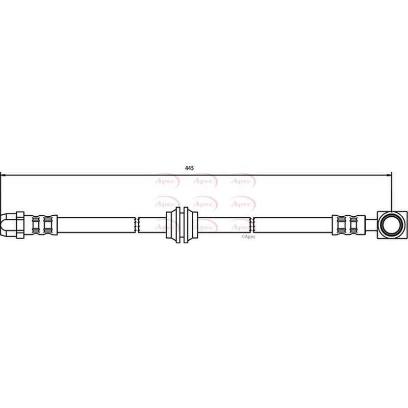 Apec Brake Hydraulic Hose Line Rear fits Mini Mini 2001-2006