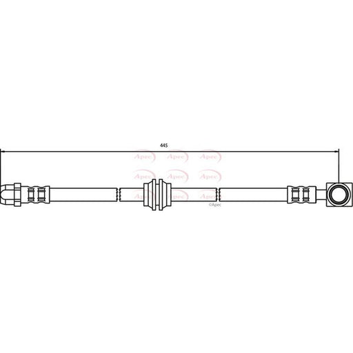 Apec Brake Hydraulic Hose Line Rear fits Mini Mini 2001-2006