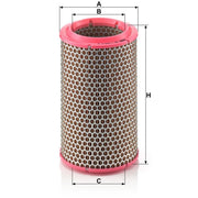 MANN-FILTER Engine Air Filter fits Fiat Barchetta 1995-2005 1.8