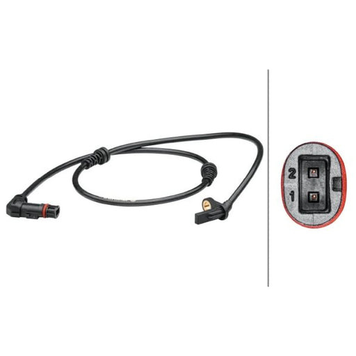 Hella ABS Wheel Speed Sensor Front fits Mercedes-Benz C-Class 2007-2014