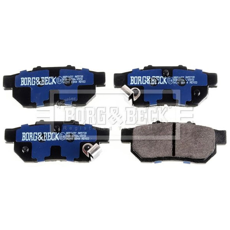 Borg & Beck Rear Brake Solid Discs & Pads fits Honda Jazz III 2008-2015 1.2 1.3
