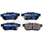 Borg & Beck Rear Brake Discs & Pads fits Honda Civic Aerodeck 1998-2001 1.6