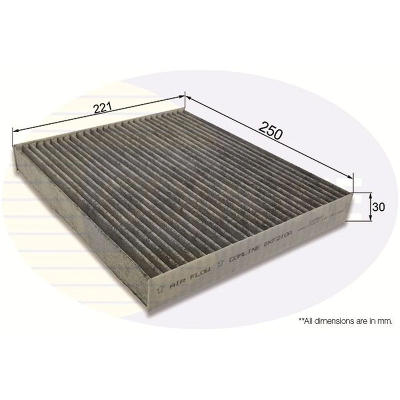 Comline Cabin Air Filter (Pollen Filter) fits Hyundai Grandeur 2005-2016