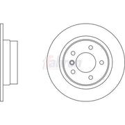 Fahren 2 x Solid Rear Brake Discs FBD6244-x2