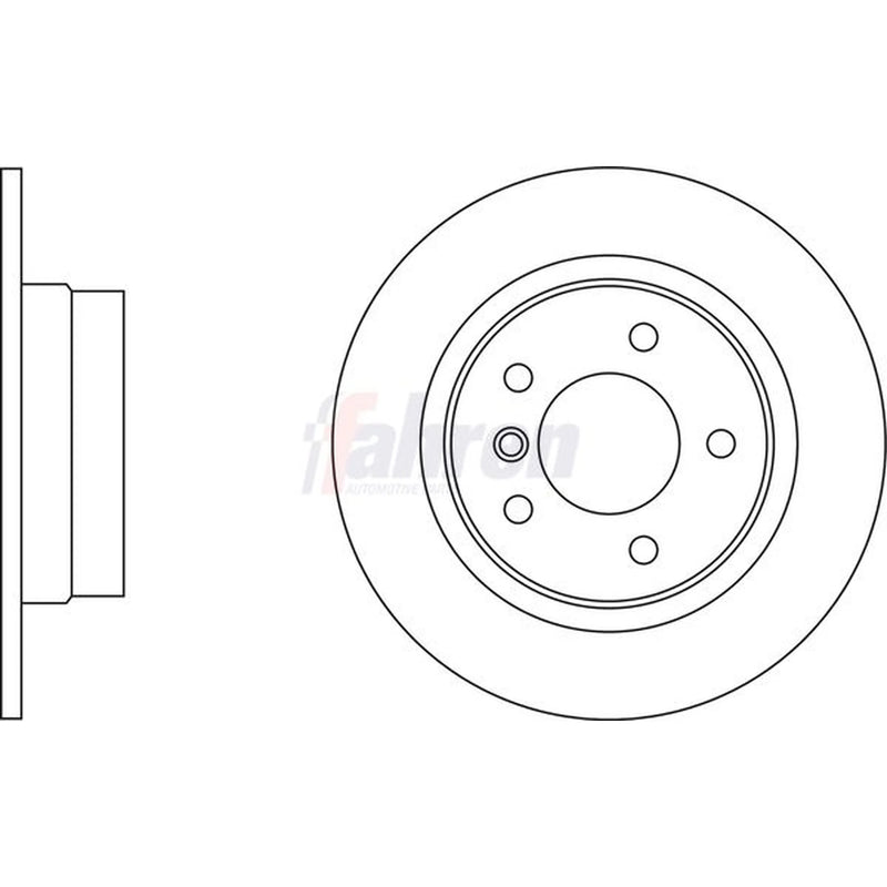 Fahren 2 x Solid Rear Brake Discs FBD6244-x2