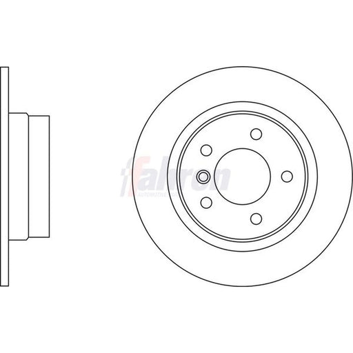 Fahren 2 x Solid Rear Brake Discs FBD6244-x2