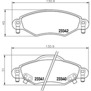 DON Front Brake Pad Set fits Toyota Yaris/Vitz 1999-2005 1.0 1.3 1.4 1.5