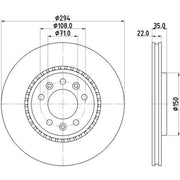 Mintex 2 x Rear Brake Discs MDC2759-x2