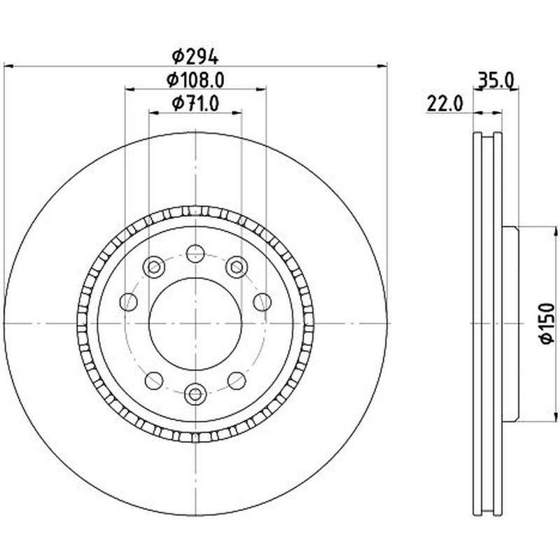 Mintex 2 x Rear Brake Discs MDC2759-x2
