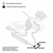Borg & Beck Intercooler Turbo Charge Air Hose Lower BTH1037