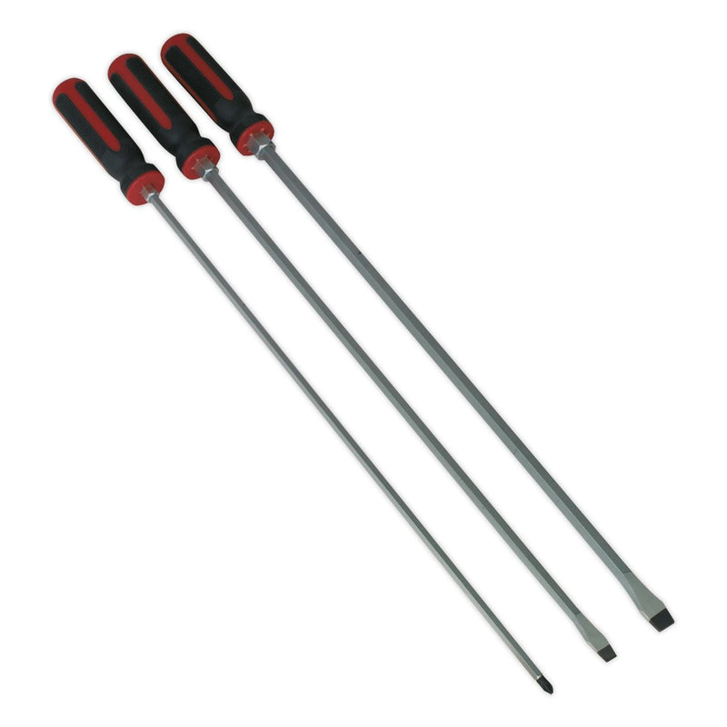 Sealey Screwdriver Set 3pc 450mm Hammer-Thru AK4906 Sealey - Dynamic Drive