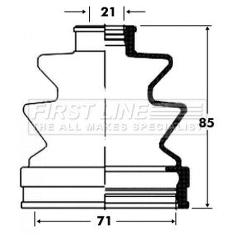 First Line Drive Shaft Bellow Kit Front Left fits Mitsubishi Shogun Pinin I