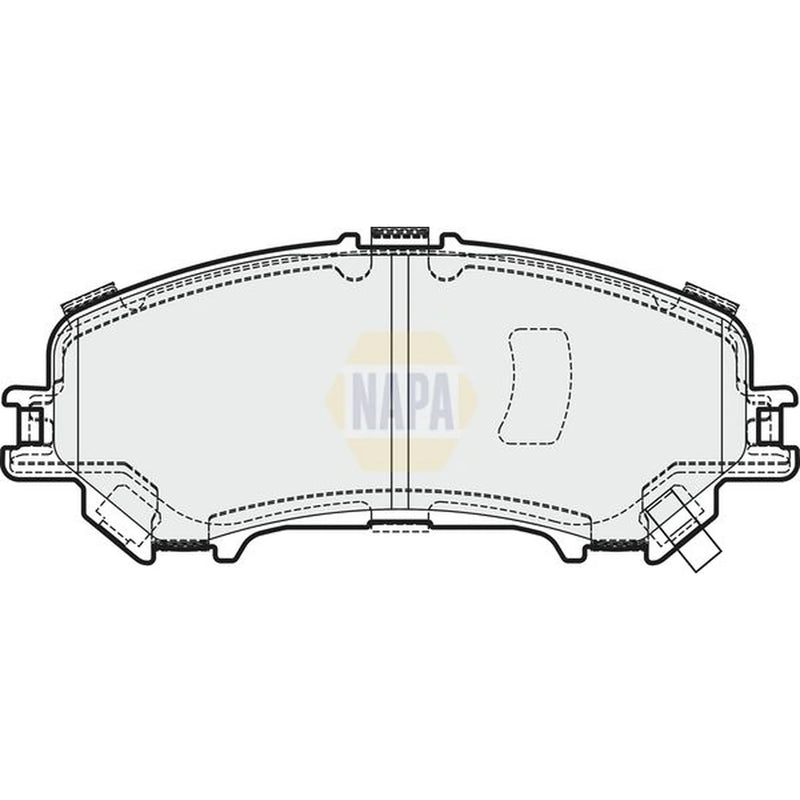 NAPA Front Brake Pad Set fits Nissan Qashqai II 2013-2015 1.2 1.5 1.6 2.0