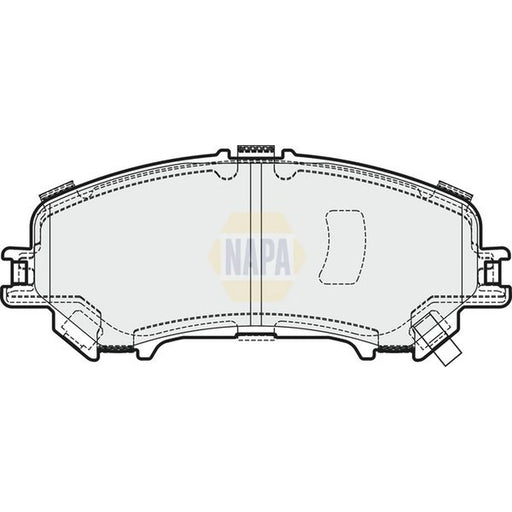 NAPA Front Brake Pad Set fits Nissan Qashqai II 2013-2015 1.2 1.5 1.6 2.0