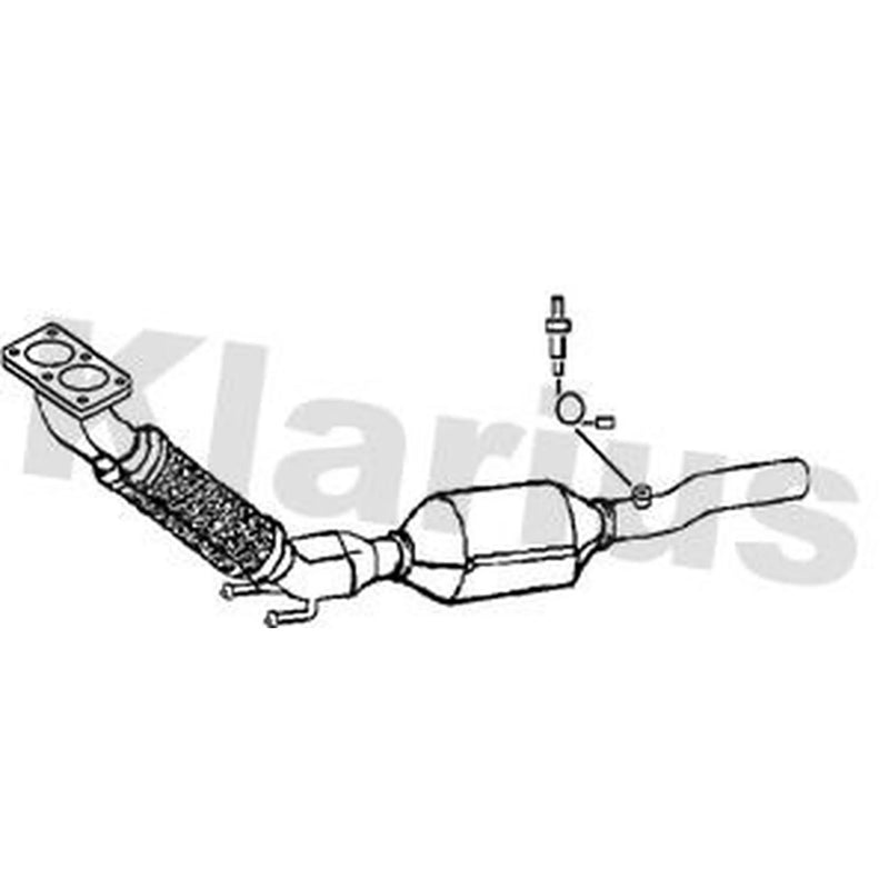Klarius Catalyst Type Approved With Pipe Front fits Audi A3 2003-2012 1.6