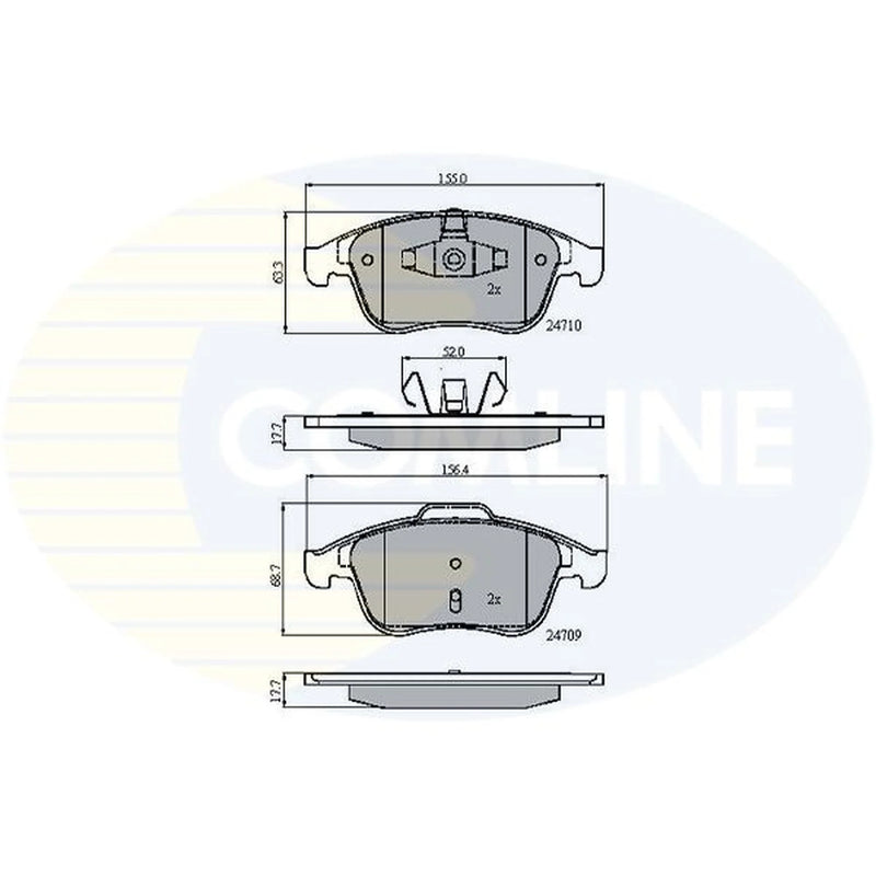 Comline Front & Rear Brake Discs & Pads fits Renault Scénic III 2009-2016 2.0