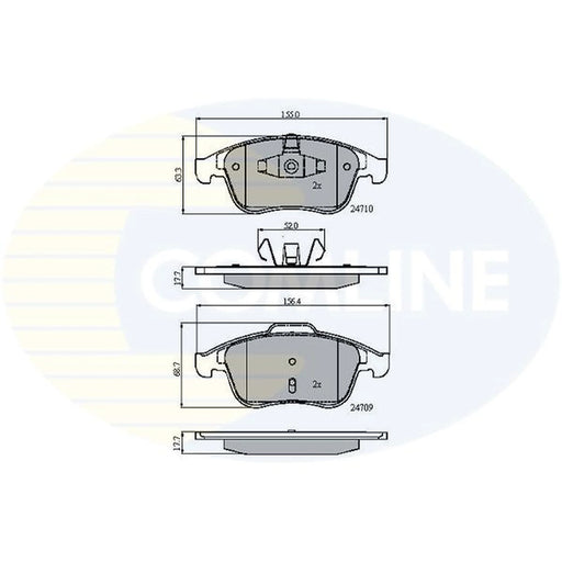 Comline Front & Rear Brake Discs & Pads fits Renault Scénic III 2009-2016 2.0