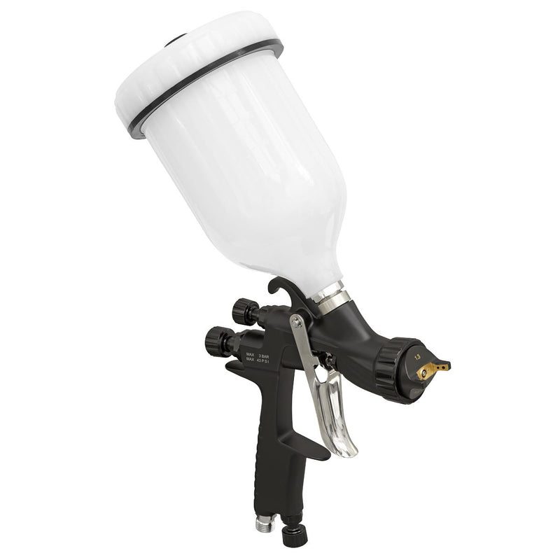 Sealey Premier Premier Professional HVLP Gravity Feed Spray Gun 1.3mm Set-Up Sealey Premier - Dynamic Drive